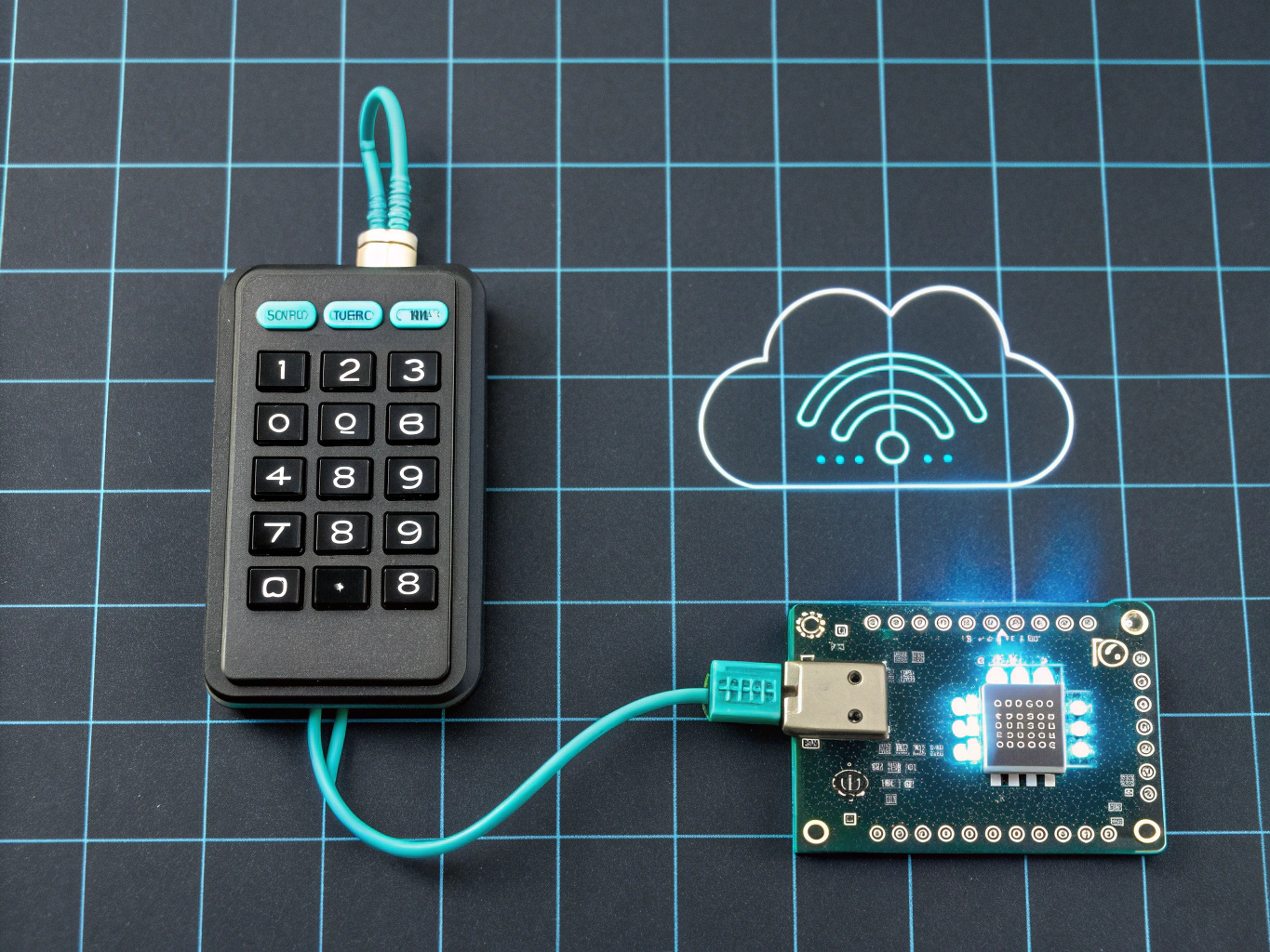 Privacy and security illustration showing encrypted messaging